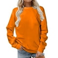 thumbnail image 2 of ylioge 3X-5X Plus Size Womens Crewneck Sweatshirts Long Sleeve Shirts Ladies Casual Solid Color Pullover Basic Going-Out Loungewear Sweatshirt Tops, 2 of 5