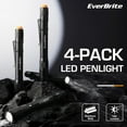 thumbnail image 3 of EverBrite 4-Pack Pen Flashlights, 100 Lumen LED Pocket Lights with Clip, Batteries Included, Compact Aluminum Flashlight for Mechanic, Camping, Emergency, Black, 3 of 8