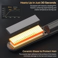 thumbnail image 3 of Cordless Hair Straightener and Curler 2 in 1 Ceramic Flat Iron Mini Wireless Portable Travel Hot Tools Straight Curl for Women Men USB Rechargeable with Pouch (Black), 3 of 6