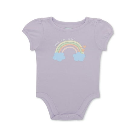 

Garanimals Baby Girls Short Sleeve Graphic Bodysuit Sizes 0/3M-24M