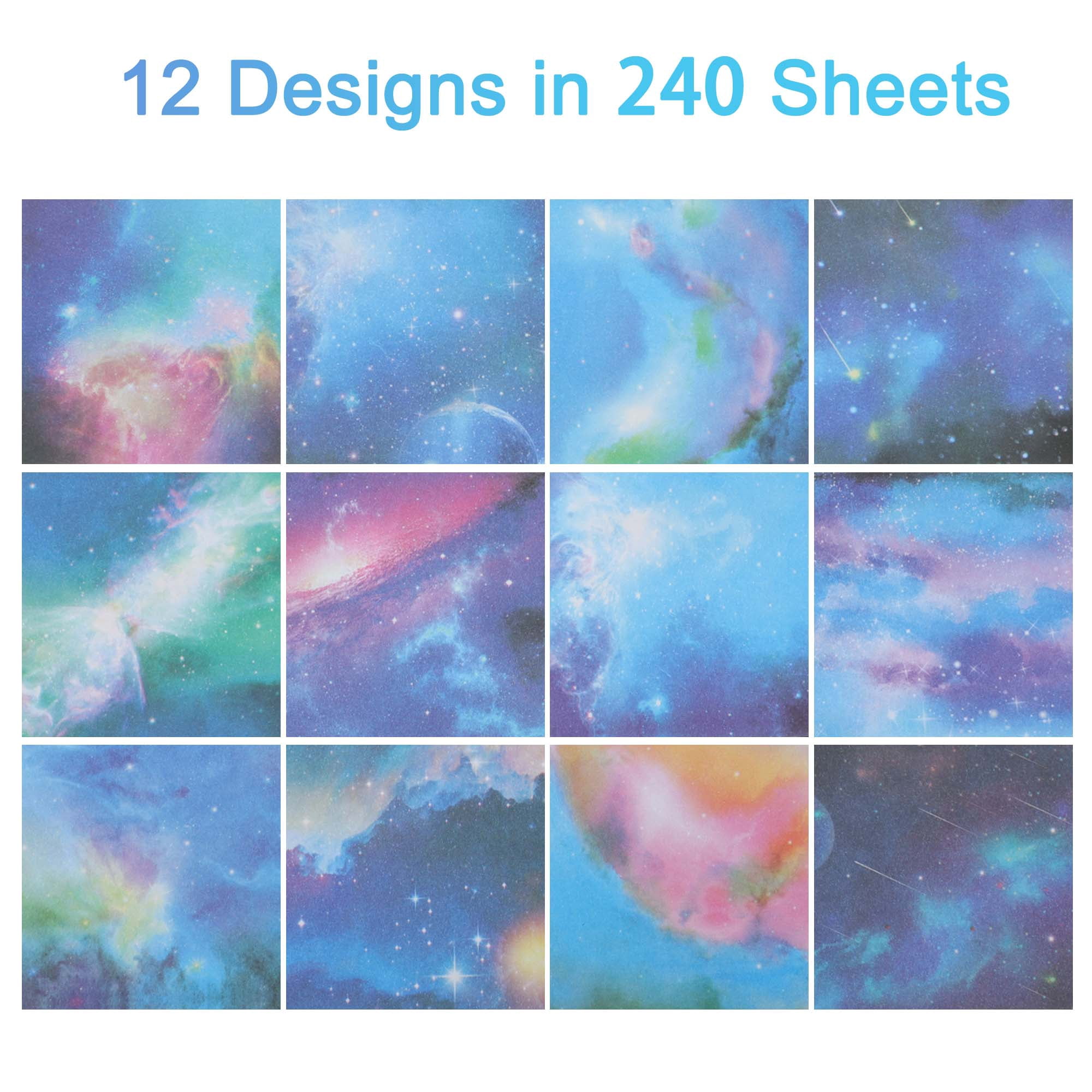 Unique Bargains 240Pcs Double-Sided Origami Paper for DIY Arts Yellow