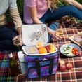 thumbnail image 5 of FORMRS Insulated Cooler Bag 24 Cans Capacity Soft Leakproof Lunch Box with Side Pockets, Purple Galaxy Pattern, 5 of 7