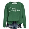 thumbnail image 4 of VgaVtl Merry Sweatshirts for Women Green Fall Sweatshirts for Women Pullover Comfy Holiday Crew Neck Long Sleeve Sweatshirt, 4 of 4