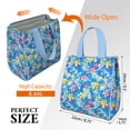 thumbnail image 3 of Pioneer Flower Floral Print Pattern Insulated Lunch Bag for Women & Adults,Large Portable Soft Cooler Lunch Bag,Thermal Food Storage Tote with Pearl Cotton,8.66L,8.75x5.75x9.5 Inch, 3 of 6