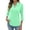 Mint Green#130312MM, variant on Hearthz Women's Polo Shirt 3/4 Sleeve V Neck Collared Tennis Activewear UPF 50  Sun Protection Womens Golf Shirt Ginger S