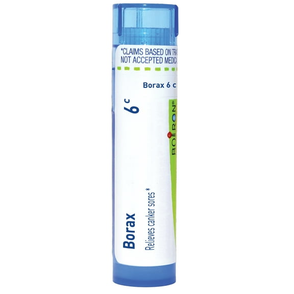 Boiron Borax 6C, Homeopathic Medicine for Pain Relief, 80 Pellets
