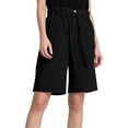 thumbnail image 2 of Hurxie Long Sweat Shorts for Women Casual Summer Bermuda Loose Lounge Workout Athletic Shorts with Pockets Black,S, 2 of 8