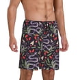 thumbnail image 2 of Sikiie Snakes And Snake Fruit Mens Pajama Shorts, Lightweight Lounge Pant with Pockets Soft Sleep Pj Shorts for Men4X-Large, 2 of 6