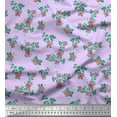 thumbnail image 1 of Soimoi Cotton Jersey Fabric Leaves & Rose Floral Decor Fabric Printed Yard 58 Inch Wide, 1 of 1