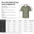 thumbnail image 5 of Vsdgher Ladybugs 3 Print Men's Hawaiian Shirts Button Down Tropical Holiday Beach Shirts Vacation Clothes,XX-Large, 5 of 7