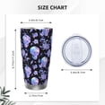 thumbnail image 4 of Uemuo flower Skull crystal Print Travel Coffee Mug ,20oz Double-walled Car Cup ,Stainless Steel Insulated Tumbler Leak-proof Travel Cup Reusable Straw Car Cup-Straw Three-piece Set, 4 of 8