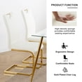 thumbnail image 3 of Llinc Store Modern Dining Chairs with Faux Leather Padded Seat Dining Living Room Chairs Upholstered Chair with Gold Metal Legs Design for Kitchen, Living, Bedroom, Dining Room Side Chairs Set of 2, 3 of 6