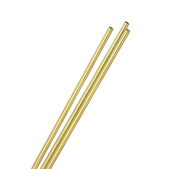 Uxcell 3-Pack 300mm Brass Round Tube,  2mm ID 4mm OD Seamless Stainless Steel Tubing for Construction/Machining/DIY Crafting