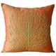 thumbnail image 1 of Funda de almohada decorativa, fundas de almohada naranjas, funda de almohada con cuentas de árbol verde, funda de almohada decorativa de 35 x 35 cm (14 x 14 pulgadas), funda de almohada cuadrada de, 1 of 6