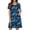 Blue Leaf, variant on Ekouaer Women Zipper Front House Coat Short Sleeves Robe Zip Up Bathrobes Short Nightgown with Pockets