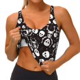 thumbnail image 3 of KLL Skeleton for Workout Tank Tops for Women,U Back Fitness Top Built in Shelf Bras Padded Fit for Yoga Gym-X-Large, 3 of 8
