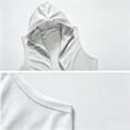 thumbnail image 4 of Chiccall Mens Cotton Hoodie Plus Size Sleeveless Full Zip Breathable Tops Summer Workout Athletic Casual Comfy Shirts with Pocket, 4 of 6