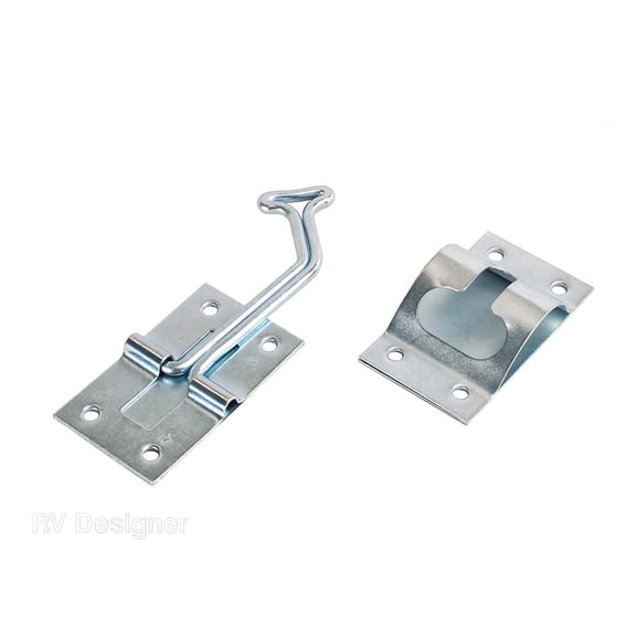 RV Designer E271 Zinc T-Style Entry Door Holder - Angled 45°