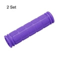 thumbnail image 3 of Uxcell 4pcs Bike Handlebar Grips Non-Slip Rubber Mushroom Grip Fit 7/8" Bars, Purple, 3 of 6