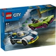 thumbnail image 3 of LEGO City Police Car and Muscle Car Chase, Emergency Vehicle Toy for Boys and Girls, Fun Gift for Kids Ages 6+ who Love Pretend Play Toys, Police Car Toy with Officer and Crook Minifigures, 60415, 3 of 8