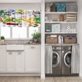 thumbnail image 5 of LALILO Kitchen Curtain Valance Colorful Oil Color Art Rod Pocket Window Curtain 52"x 18" Set of 2, 5 of 5
