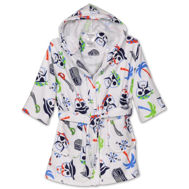Komar Kids Requin Océan Imprimé Coton à Capuche Robe Éponge Cover Up, Tailles 4-12