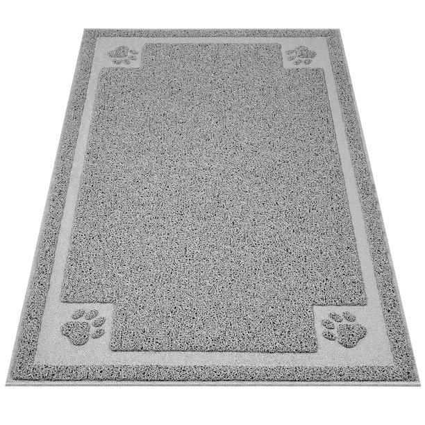 Tapete Grande para Arena de Gato UPSKY 35"×23" Atrapa Arena y Controla la Dispersión para Caja de Arena Suave para Patitas Sensibles Fácil de Limpiar