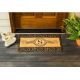 thumbnail image 2 of Evergreen Fleur Scroll Kensington Floor Mat Indoor Outdoor Rubber Tray 18"x30" Fits Kensington Coir Inserts 9"x28" Black, 2 of 2