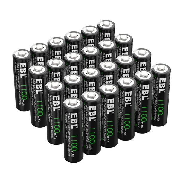 EBL Rechargeable AA Batteries (24 Pack), 1.2 Volts 1100mAh Double a