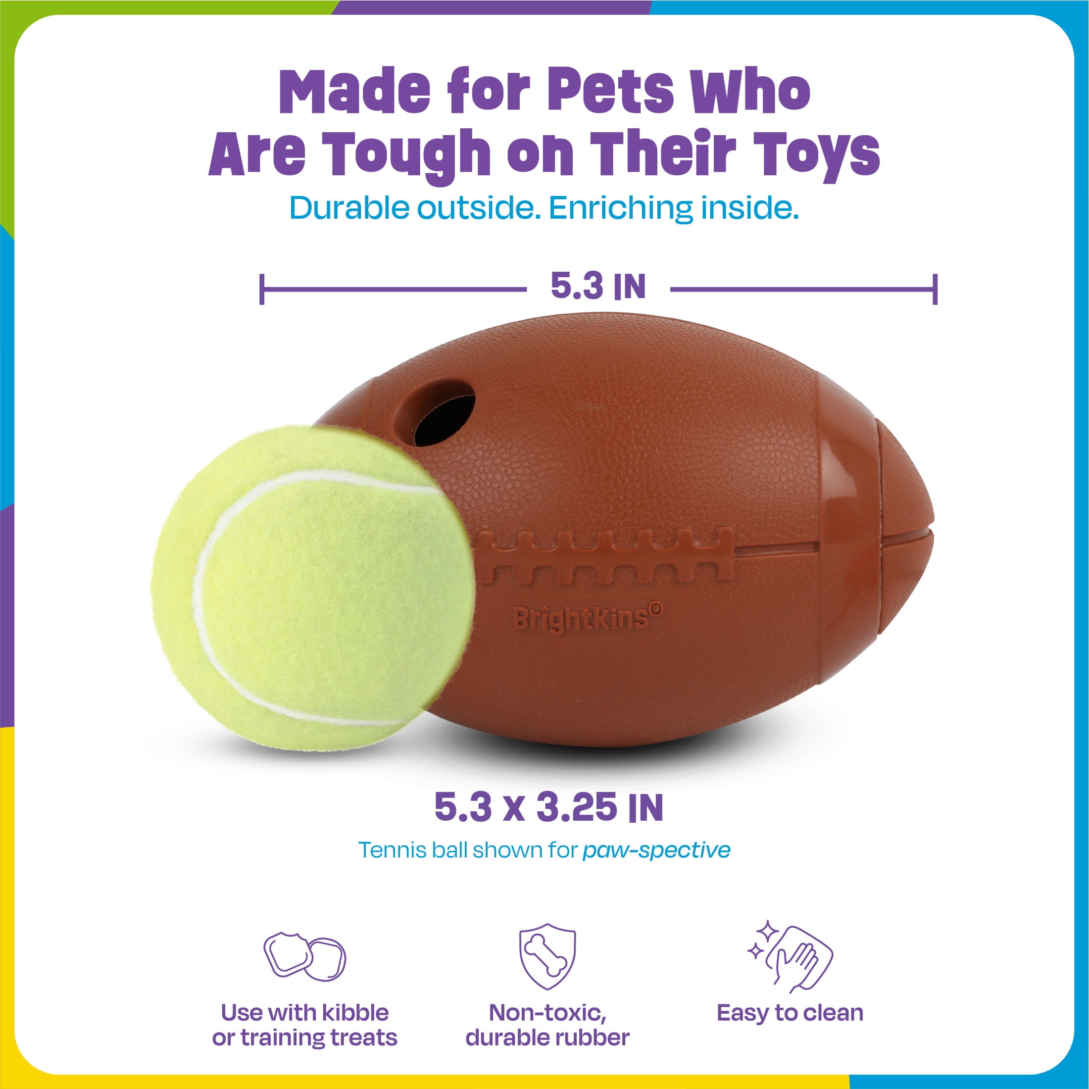 Brightkins Football Treat Dispenser, Puppy Essentials, Dog Birthday Treat Pouch Gifts