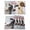 Black Brown, variant on Farmhouse Cow Placemats Set of 4, Spring Floral Farm Animal Wooden Placemats for Dining Table, Place Mats for Kitchen Tabletop, Waterproof Wipeable Dining Table Mats Set