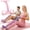 Pink, variant on Pedal Resistance Band with Handle, Multifunction Pedal Resistance Band, Upgrade 6-Tube workout bands resistance for Abdomen, Waist, Arms, & Legs