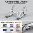 thumbnail image 2 of Support Portable pour Ordinateur Portable en Aluminium Support pour Ordinateur Macbook Air Pro Accessoires Base Pliable pour Pc, 2 of 7