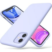 ULAK iPhone 11 Case for Women Girls, 3 in 1 Liquid Silicone Phone Case for Apple iPhone 11 6.1 inch Slim Shockproof, Purple