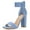 Denim Blue, variant on BLISSFUL STEP Women's Block Heels Zipper Buckle Ankle Strap Sandals Black 6