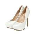 thumbnail image 5 of Wild Rose BA68 Women Patent Leatherette  Pointy Toe Platform Stiletto Heel Pump, 5 of 6