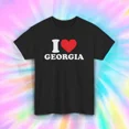 thumbnail image 1 of I Love Georgia Shirt Peach State Souvenir Retro Travel Tee S-5XL, 1 of 4