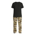 thumbnail image 4 of Fox + Badger Men's Short Sleeve Top and Pajama Pants Sleep Set, 2-Piece, Sizes S-XXL, 4 of 4