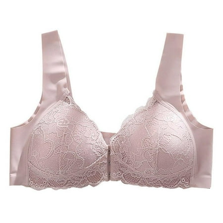 

Fantadool Women s Large Size Sports Bra Front Buckle Bra All-Match