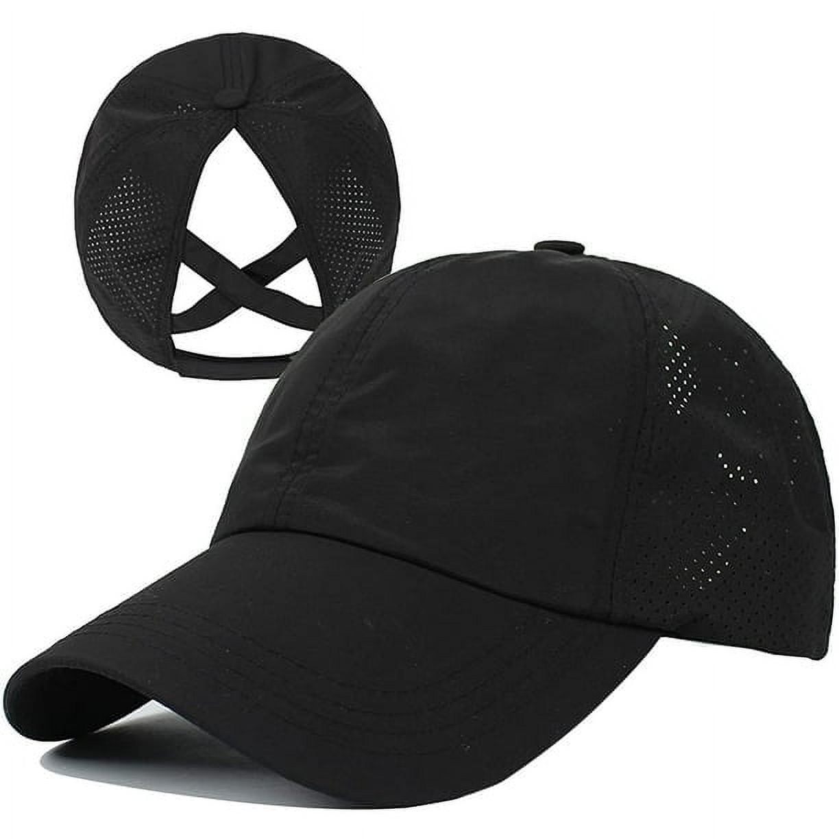 Tisoloow Cross Hat Womens Baseball Cap Cross Ponytail Hat 