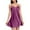 Purple, variant on Gfyviroh Cami Nightgowns for Women Lace Printing Silk Satin Nightdress Spaghetti Strap Solid Color Loungewear Nightshirts