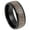Black, variant on Black Plated Tungsten Deer Antler Center Dome Band Ring Size 9.5