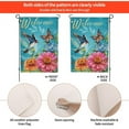 thumbnail image 4 of Yolandalse Graden Flag Hummingbirds Floral Butterfly Welcome Home Decorative Outdoor Yard Flags Decor 12 X 18 Inch Double Sided Garden Flag Front Porch Decorations, 4 of 7