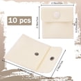 thumbnail image 2 of 10Pcs Velvet Jewelry Pouches with Snap Button Off White Velvet Cloth Gift Storage Bag for Jewelry Necklace Bracelet Packing 7x7cm colorful, 2 of 9