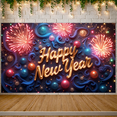 thumbnail image 5 of Festive Design Happy New Year Banner Decorative Accents Celebration Background for Holiday Party Celebration Indoor Decoration New Year Event, 5 of 9