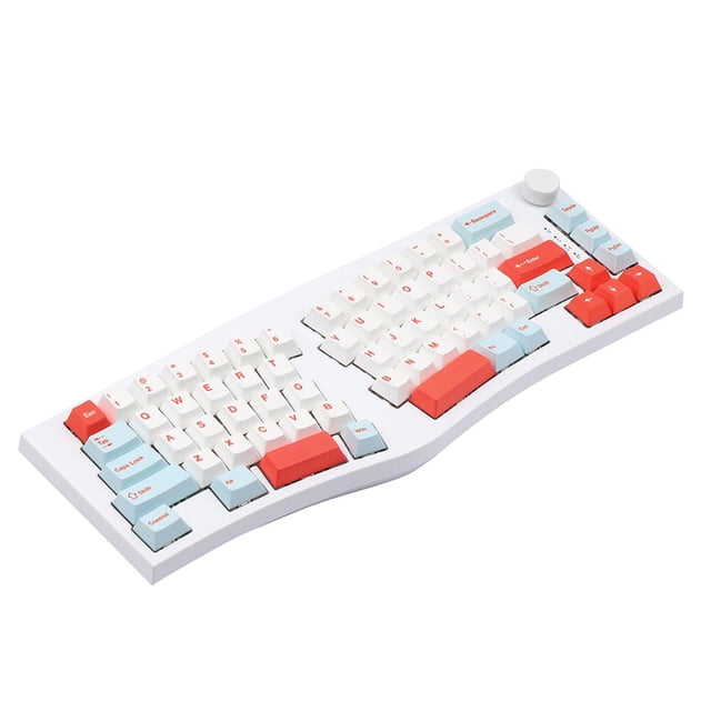 Teclado mecánico para juegos de 68 teclas PBT Keycap RGB LED retroiluminado ergonómico portátil Luz inferior blanca Macarena Teclado mecánico