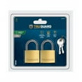 thumbnail image 1 of Master Lock 234977 1.56 in. Tru Guard Solid Body Brass Padlock with Long Steel Shackle, Pack of 2, 1 of 2