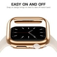 thumbnail image 3 of Recoppa Compatible pour Apple Watch Case 41mm Series 7, Étui Pare-Chocs Rigide Ultra Mince Antichoc en PC, Bord Tout Autour, Étui de Protection Cadre [Sans Protecteur d'Écran] pour Accessoires iWatch, Rosegold, 3 of 7