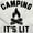 White, variant on Camping Its Lit Pun Outdoors Nature Womens Slim Fit Graphic Tee Brisco Brands M