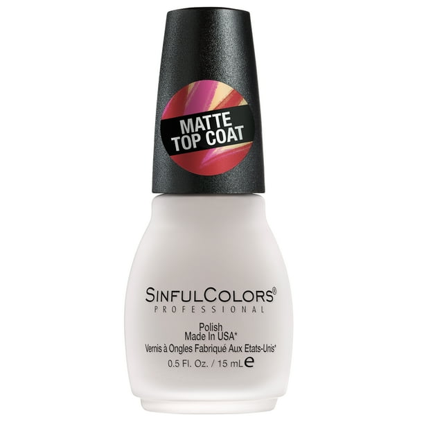 Sinful Colors Mattes Nail Polish Mattifly Matte Top Coat Walmart